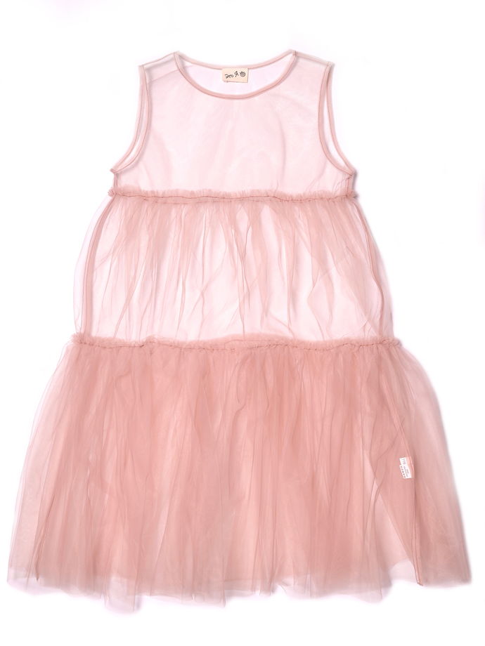 Воздушное розовое платье сетка
