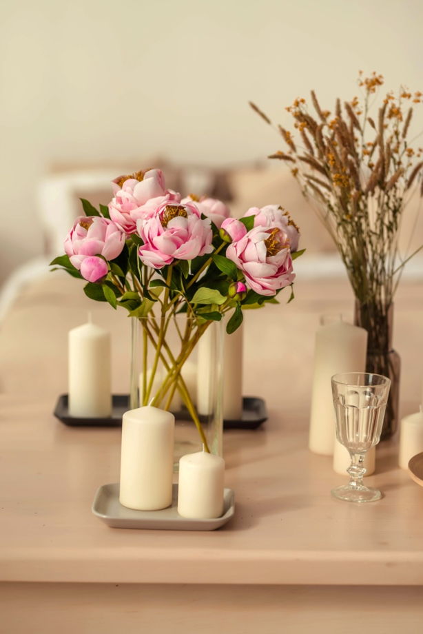 Розовые искусственные пионы ручной работы / Реалистичные пионы из фоамирана / Цветочная композиция для интерьера / Подарок для женщины