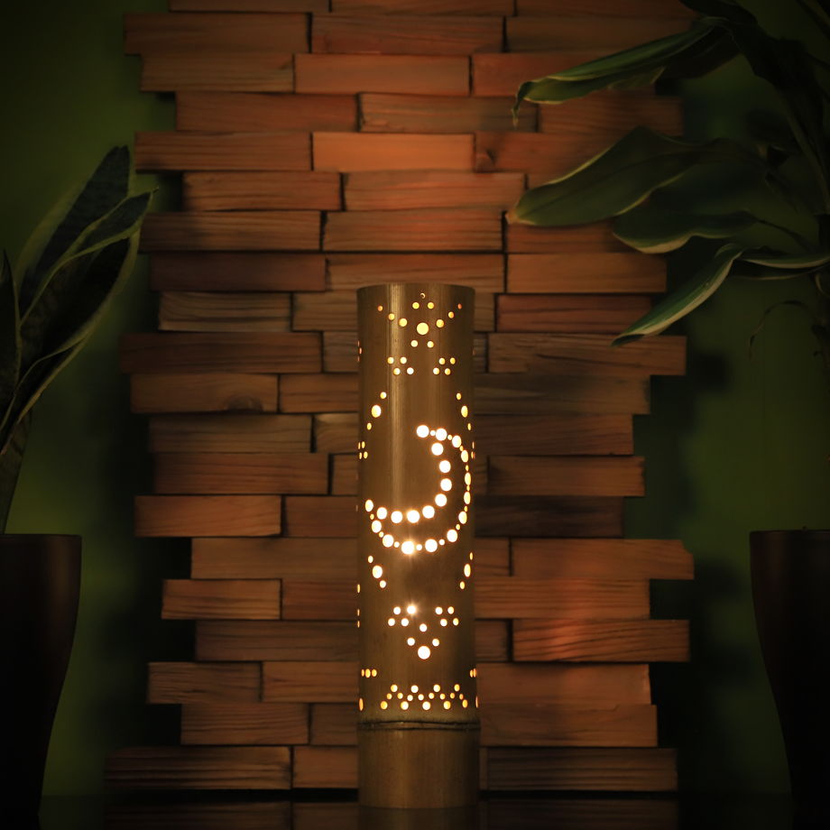Светильник из бамбука ЛУНА 32,6 см