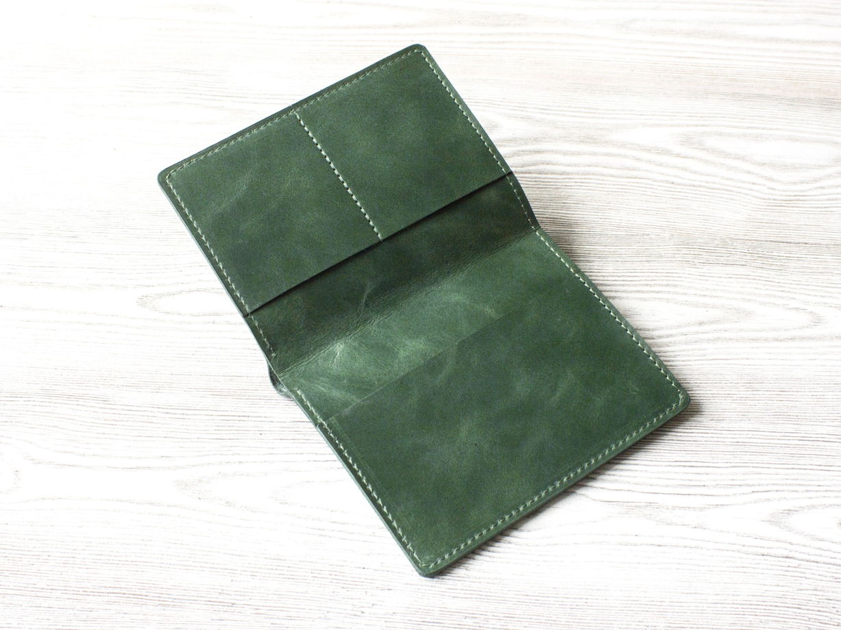 Портмоне ручной работы, из натуральной кожи, для CТС, карт и банкнот