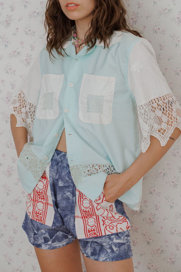 Рубашка из Антикварных Подзоров/Old Gold Short Sleeve Shirt