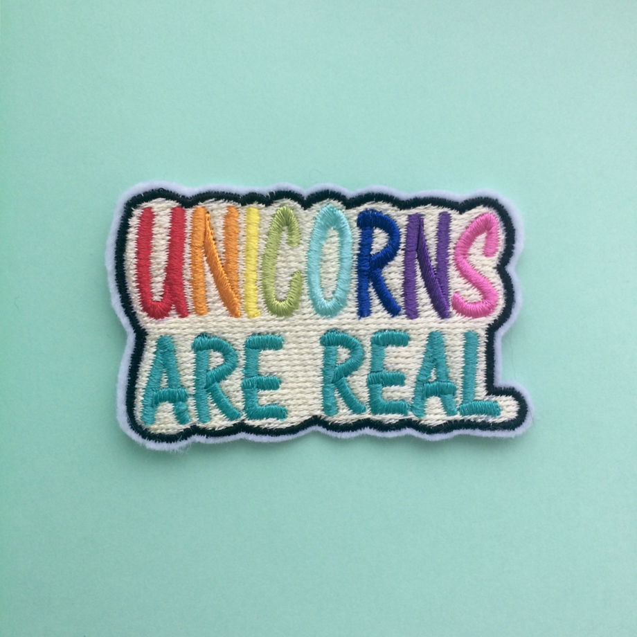 Термоклеевая нашивка  "Unicorns are Real"
