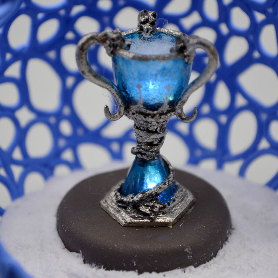 Ажурный шар  с подсветкой, серия  "Гарри Поттер" -  "Кубок трех волшебников" (8 см, синий)