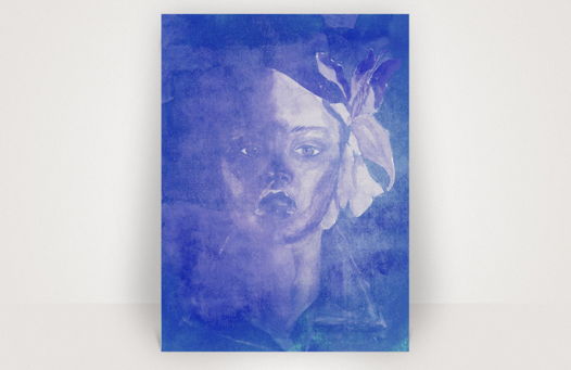 Принт "Синий портрет" формата А4