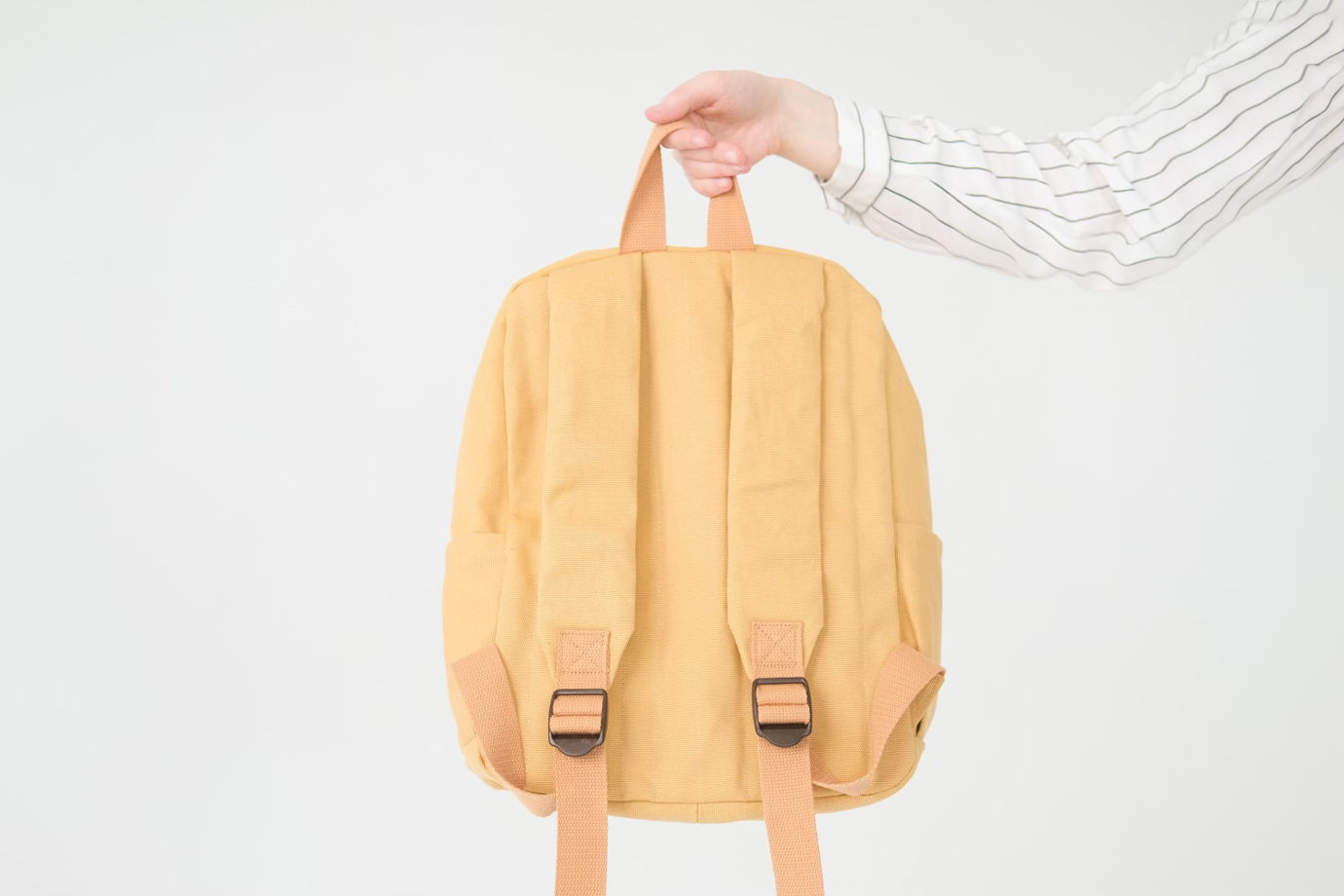 Городской рюкзак из хлопка, модель #2, горчичный