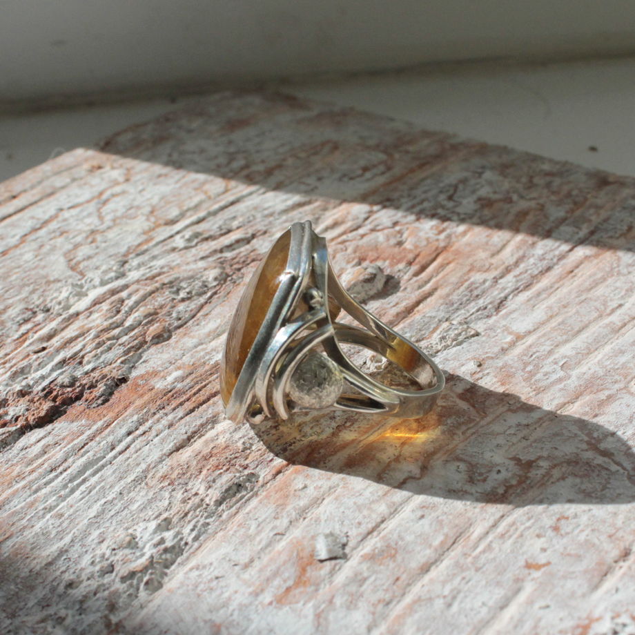 Серебряный перстень с турмалином "Оливия"