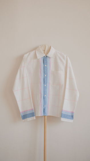 Льняная Рубашка в Полоску 1/Striped Linen Long Sleeve Shirt 1