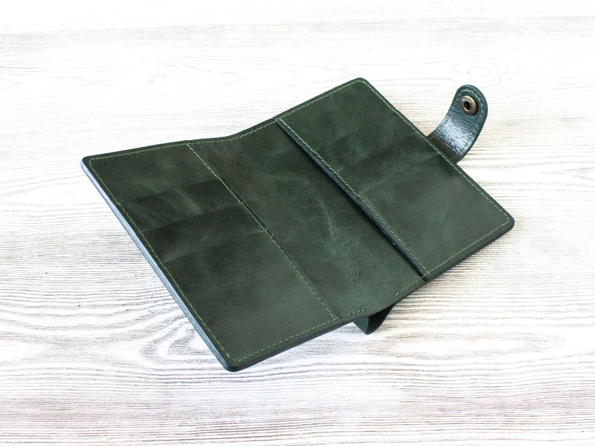 Портмоне из натуральной кожи для прав, СТС, банкнот, пластиковых карт, паспорта, страховки. VIRKUNEN