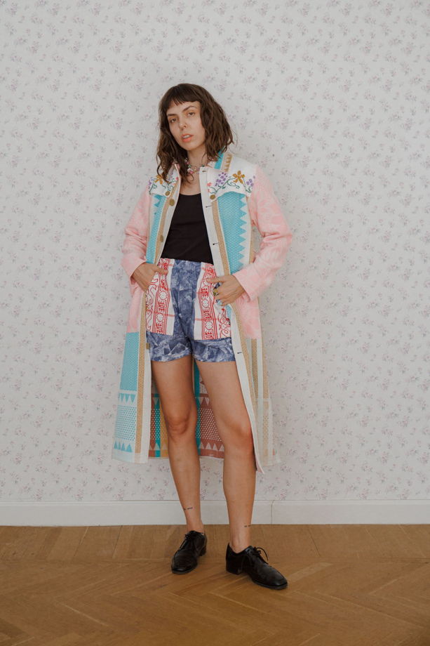 Шорты из Антикварного Хлопка 2/Gray Cotton Shorts 2