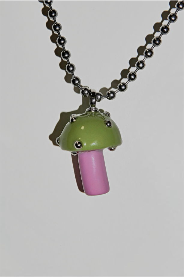 Разноцветный кулон-гриб ручной работы «Фиона»