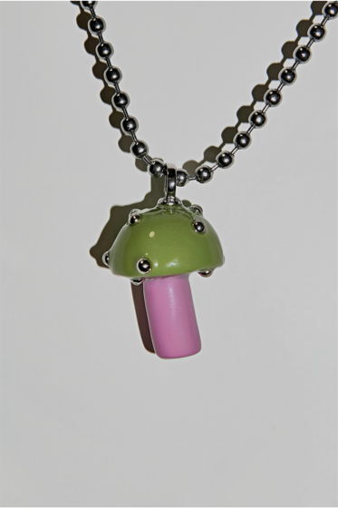Разноцветный кулон-гриб ручной работы «Фиона»