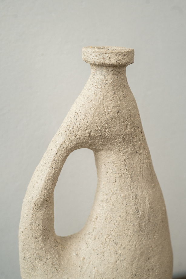 Керамическая ваза натуральной фактуры и цвета -2