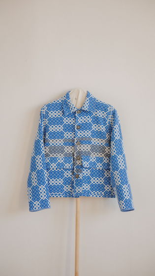 Голубой Укороченный Пиджак/Blue Cut Jacket