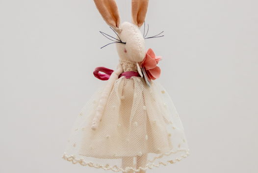 Мягкая игрушка Зайка в нарядном платье