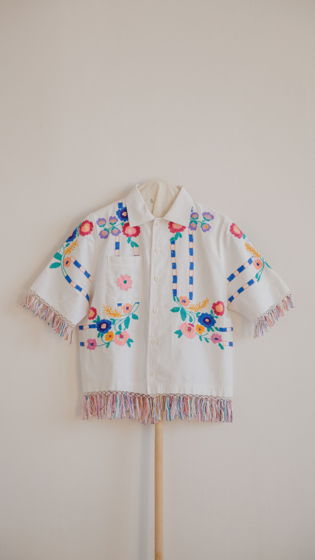 Рубашка с Радужной Бахромой 2/Rainbow Fringed Short Sleeve Shirt 2