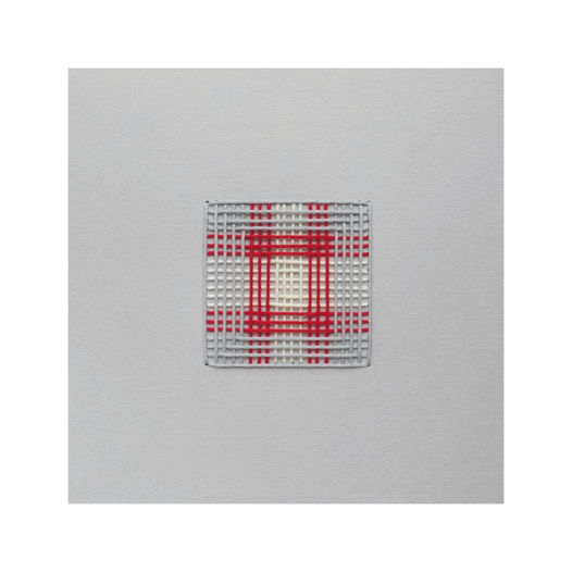 Текстильная картина, серая с красным/ В наличии