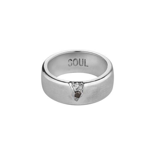 Серебряное кольцо Crystal Soul Black