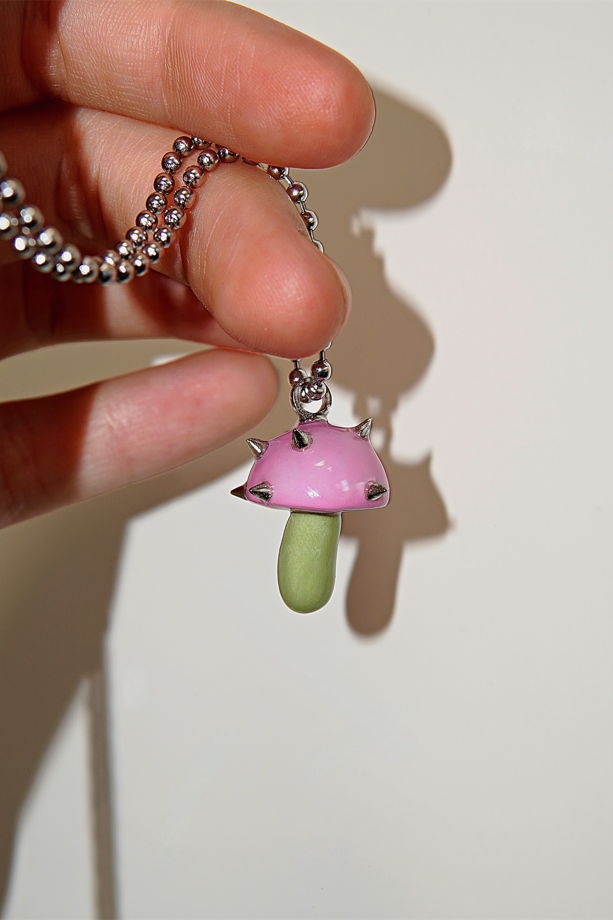 Разноцветный кулон-гриб ручной работы «Риза»