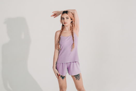 Домашний костюм майка/шорты "Лаванда"