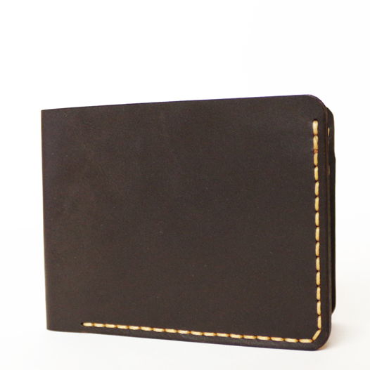 Мужской бумажник коричневый кожаный ручной работы HELFORD Манчестер