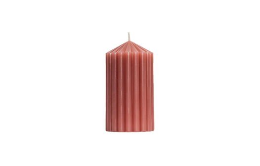Декоративная фактурная свеча SIGIL 130*70 цвет Коралловый