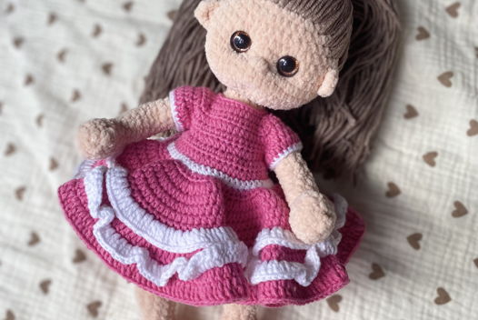 Вязаная игрушка вязаная кукла амигуруми