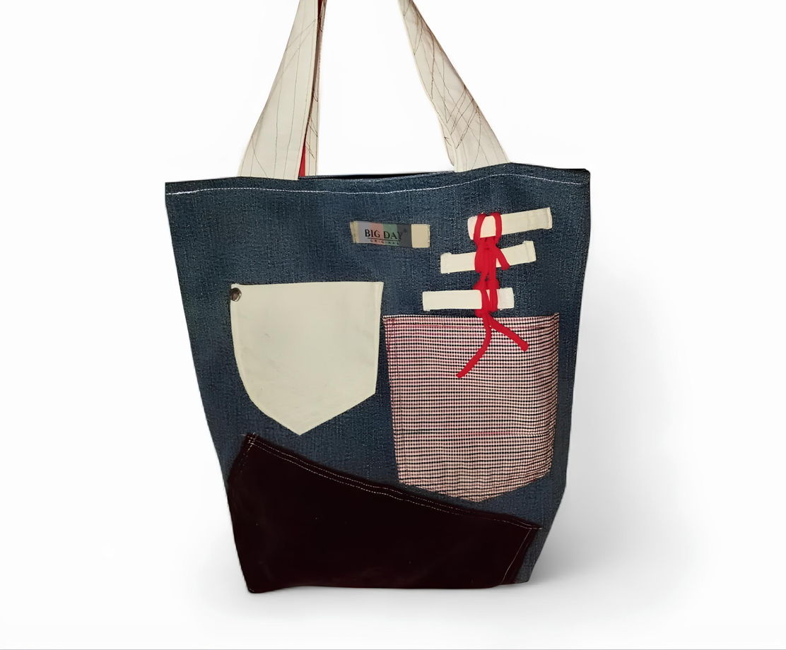 Сумка из переработанного денима ручной работы