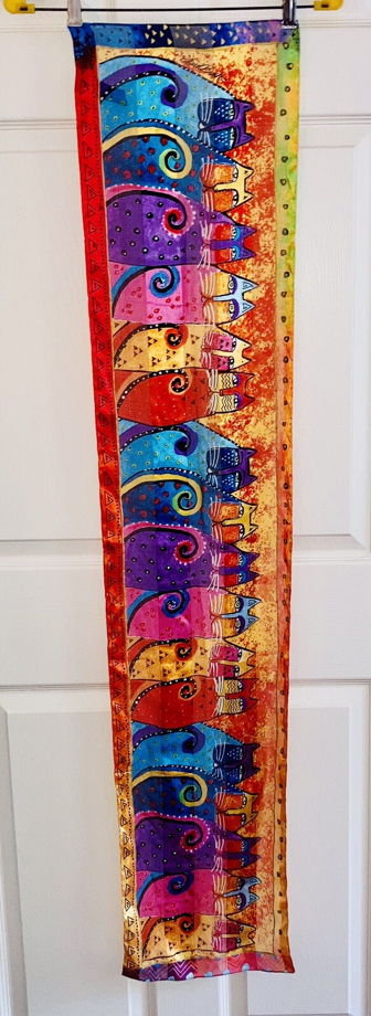 Шелковый шарф Laurel Burch "Кошки" Fantastic Felines