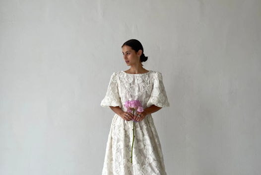 Платье Пионы (Молочный)