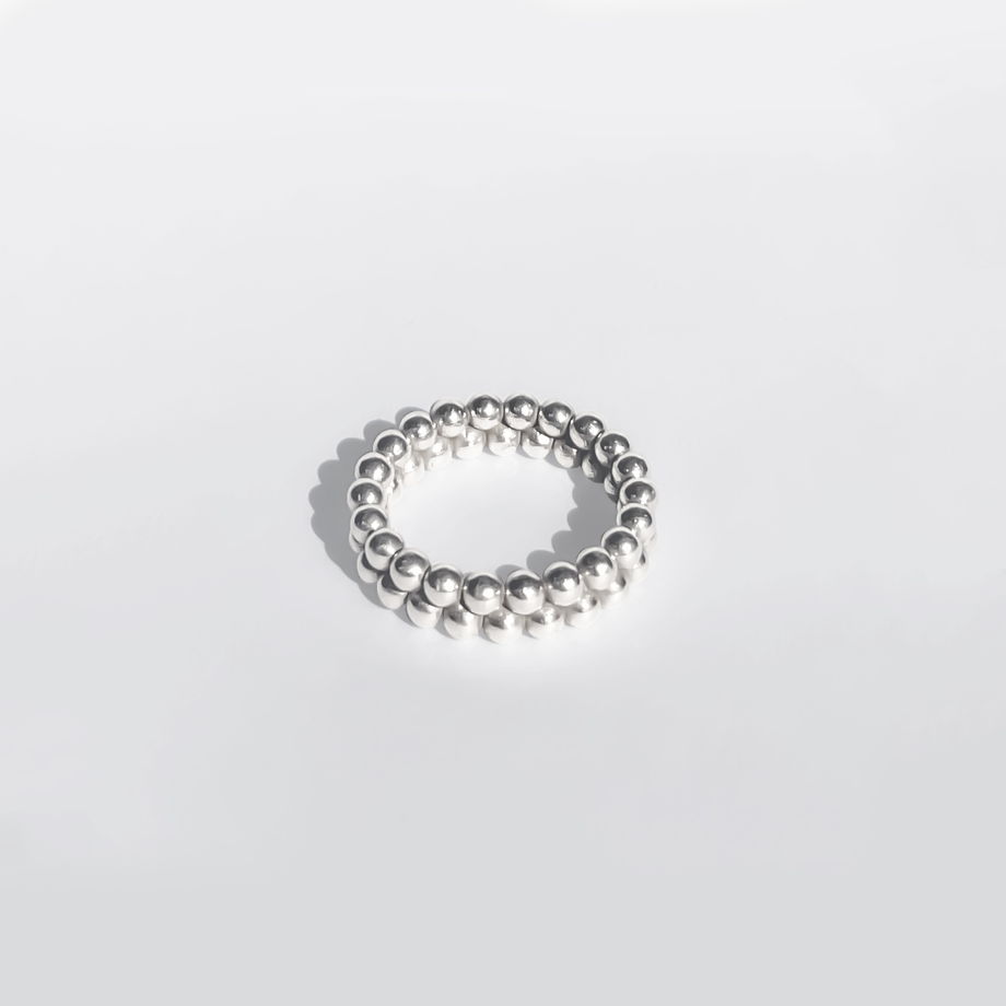 Серебряное кольцо Bubble 02