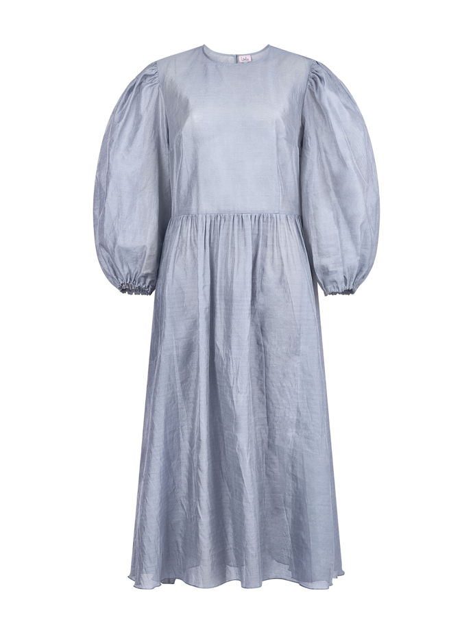Платье "Облако" из натуральной органзы пыльно-голубое