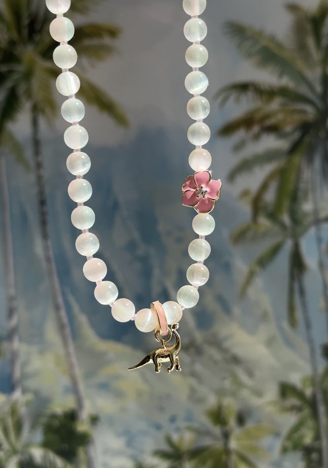 Колье с селенитом LEI DINOS WAIKIKI