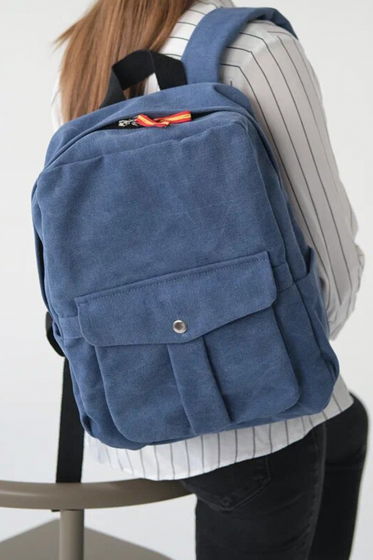 Городской рюкзак из хлопка, модель #2, синий