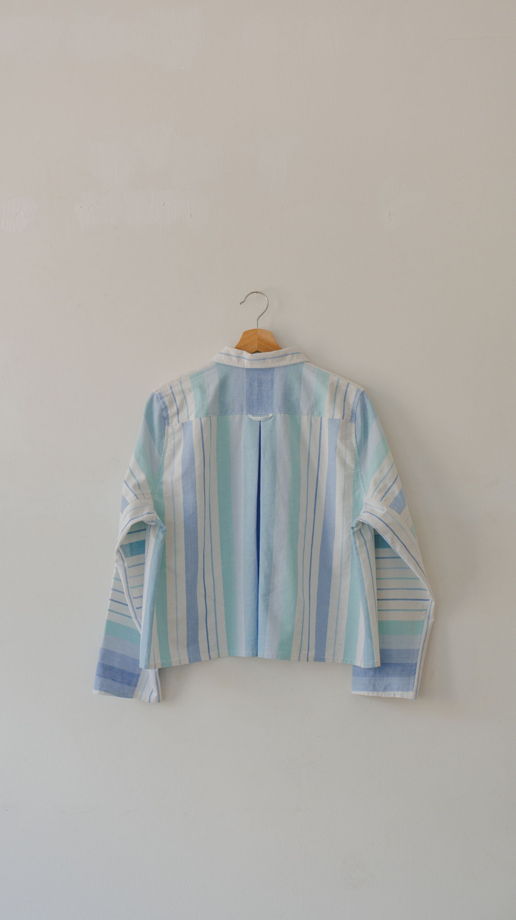 Рубашка в Голубую Полоску 2/Blue Striped Long Sleeve Shirt 2