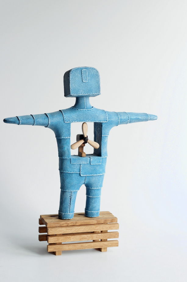 Скульптура "Пилот" (синий вариант)