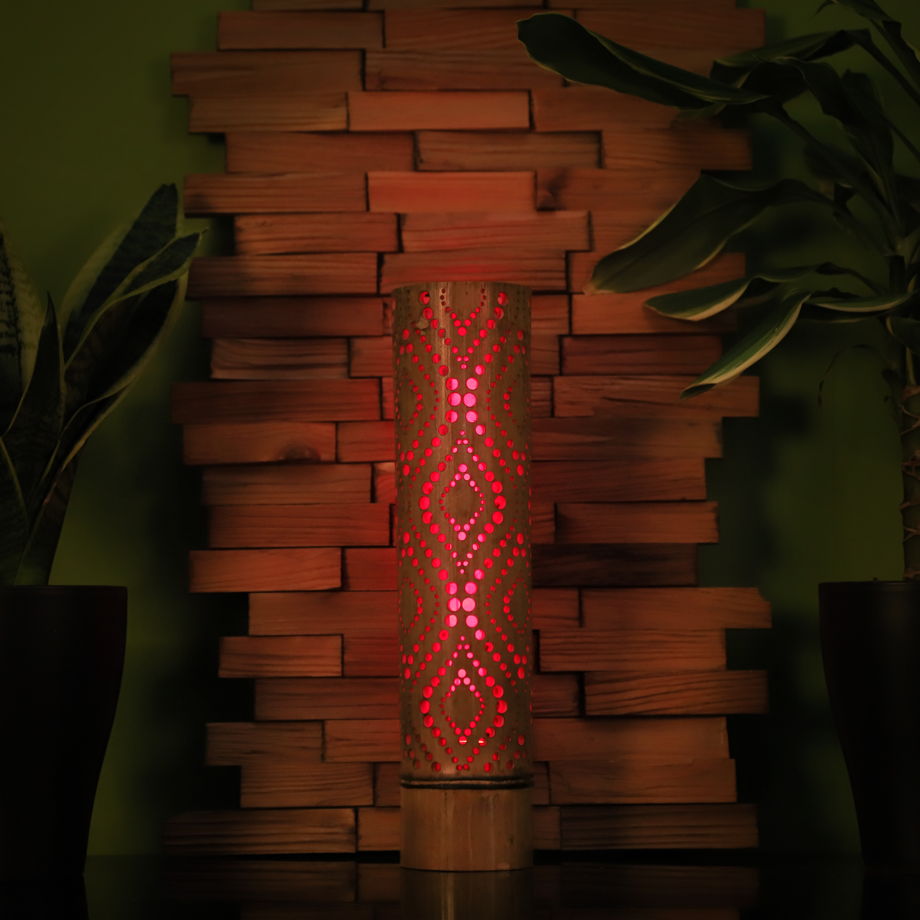 Светильник из бамбука ЗМЕЯ 30 см