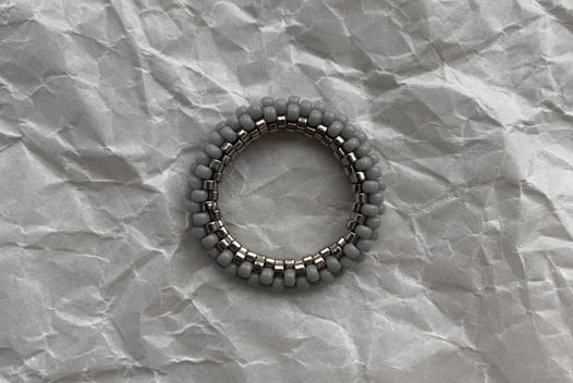 кольцо CIRCLE палладий / серый