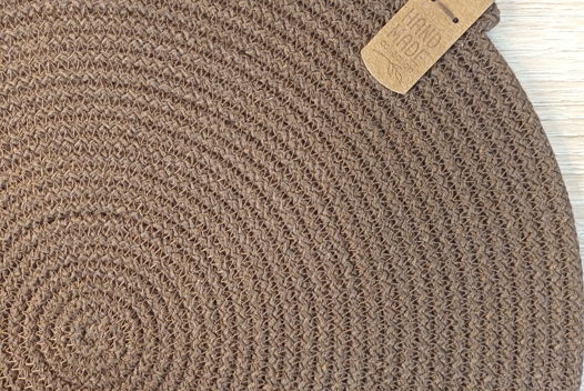 Салфетка для сервировки из хлопкового шнура круглая Брауни