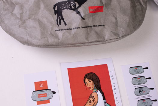 Поясная сумка "Камень" - петроглиф "МАРАЛ"