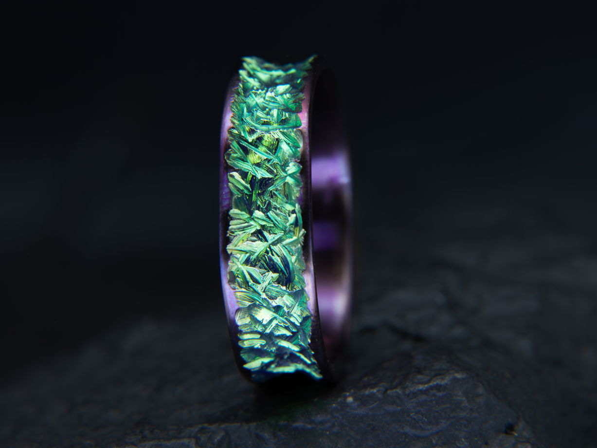 Титановое кольцо ручной работы "Вихрь"