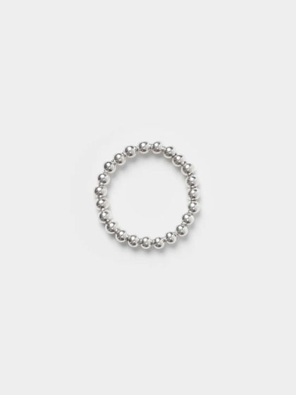 Кольцо из серебряных Шариков классика
