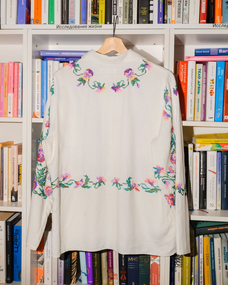 Рубашка из Старинной Скатерти/Vintage Flowers Long Sleeve Shirt