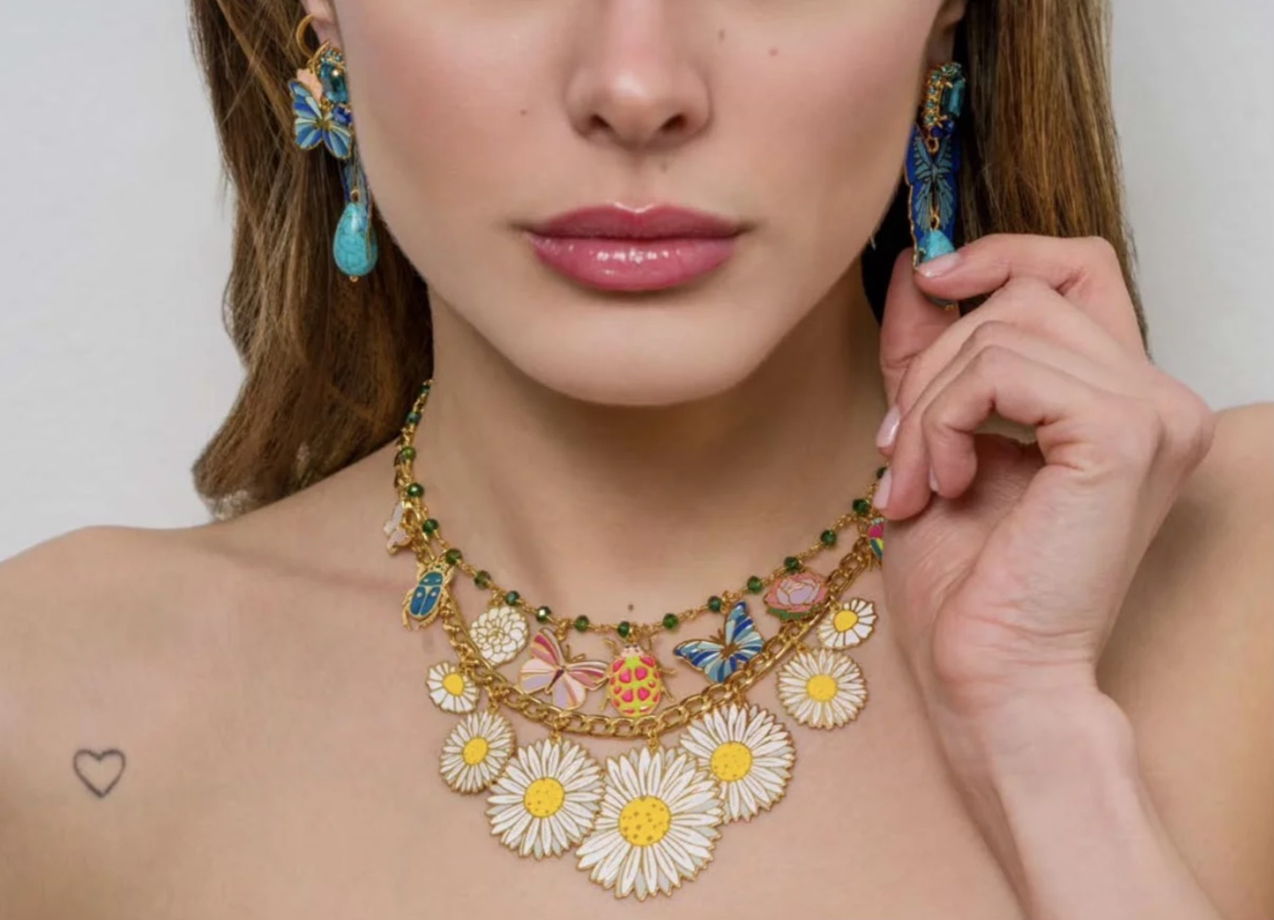 Колье Цветочная клумба