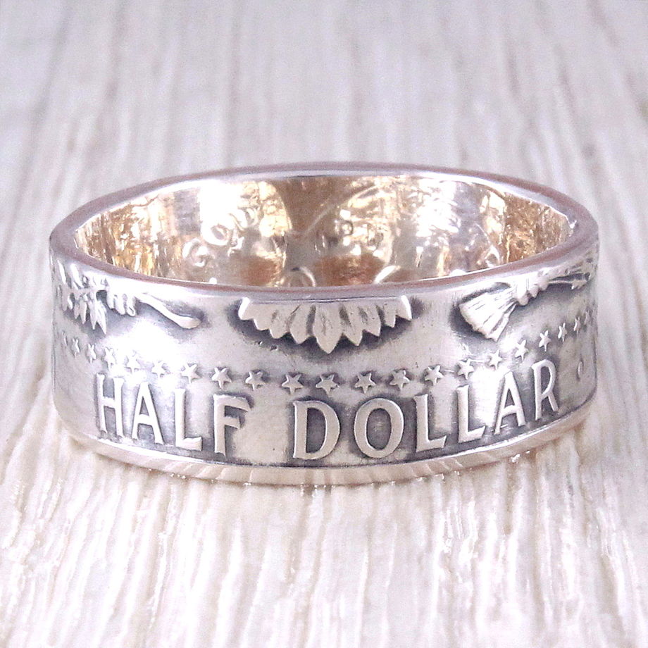 Серебряное кольцо из монеты (США) Half Dollar 1965-1970