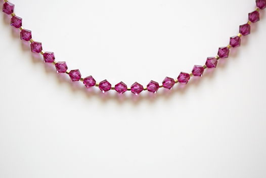 Колье Crystals Lux Малиновое