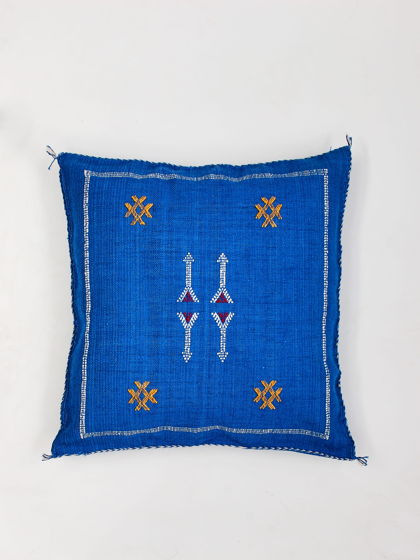 Марокканская декоративная подушка Denim Bleu / наволочка