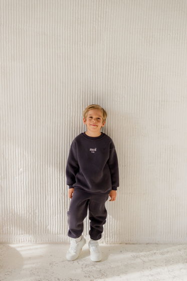 Детский костюм WIND  графит из велюрового футера с начесом