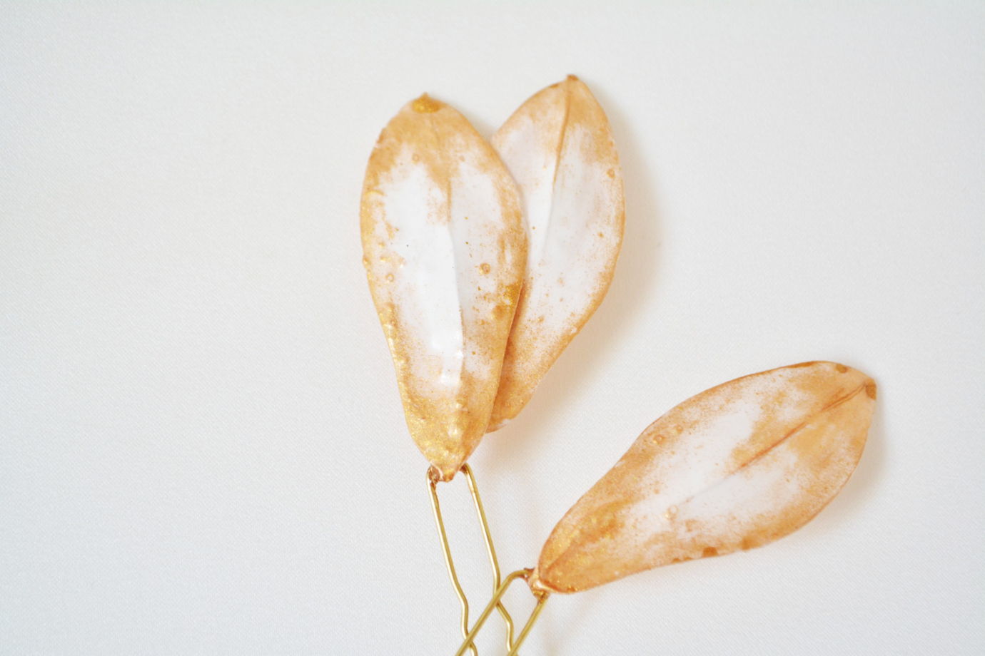 Комплект из украшений ручной работы Golden leaves