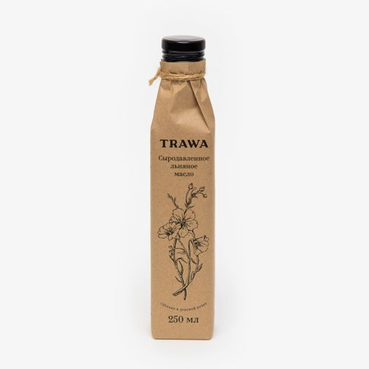 Сыродавленное льняное масло TRAWA, 250 мл