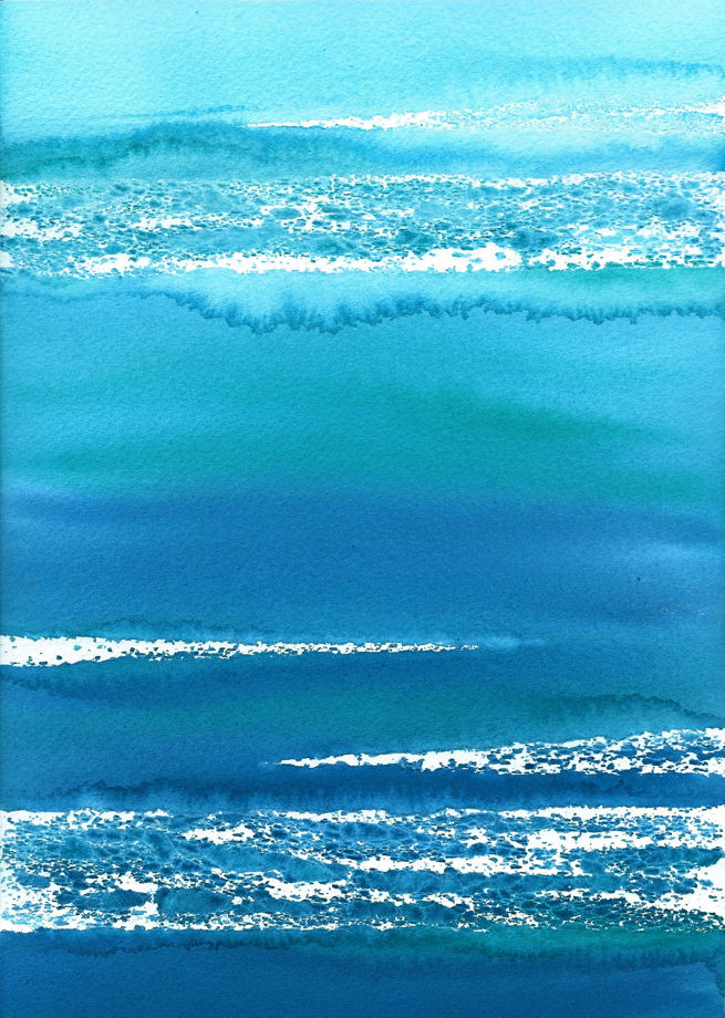Триптих в рамах из серии "Морской пейзаж - абстракция"